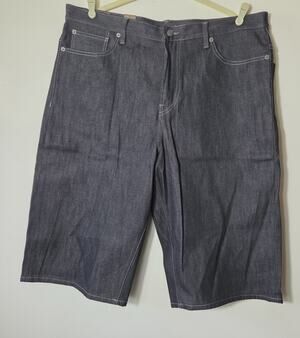 Sean John Shorts Men 38 Premium Raw Denim Blue Basics Flat Front Cotton NWT